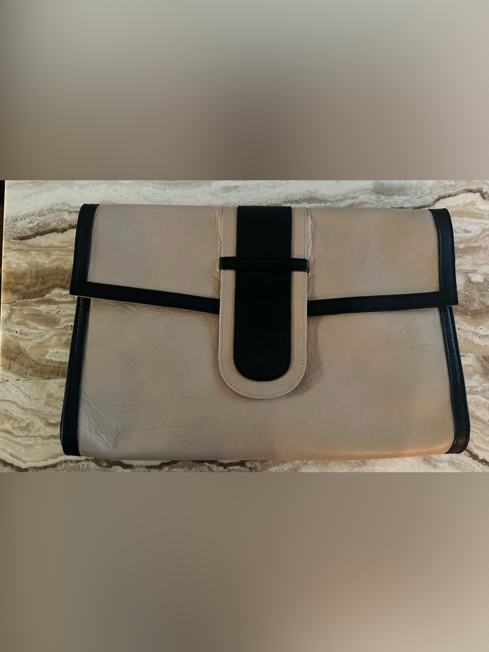 Made in Italy Large Leather Clutch